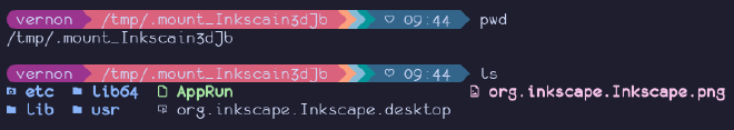 Contents of temporary directory