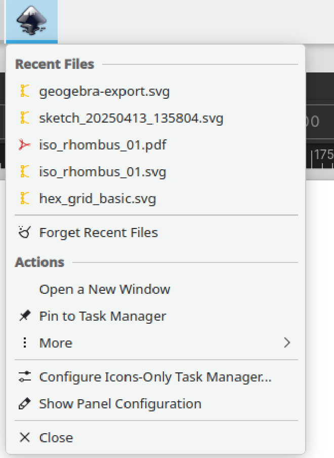 App pinned to taskbar